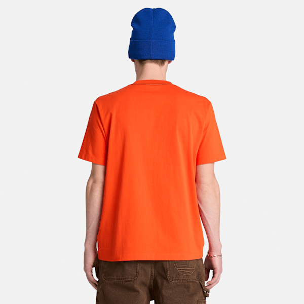 Men's Established 1973 Embroidered Short-Sleeve T-Shirt / Tangerine Tango