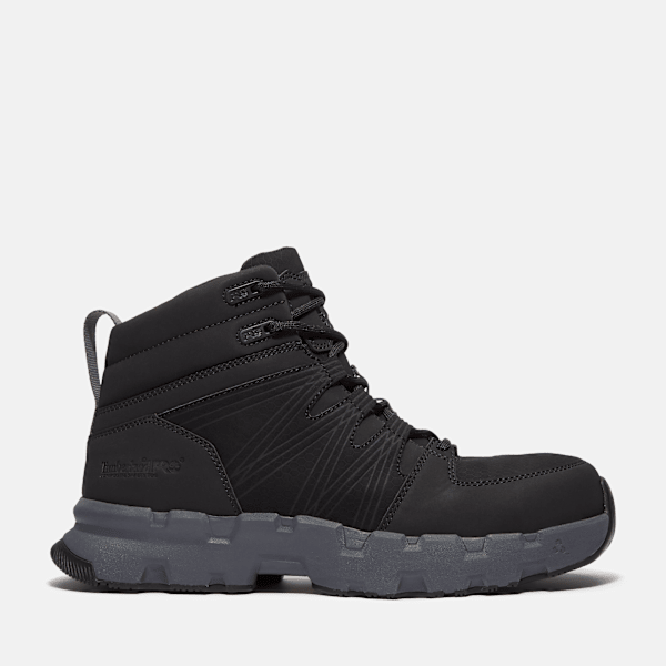 Men's Powertrain EV Mid Composite Toe SD10 Work Sneaker / Blackout Leather/Synthetic