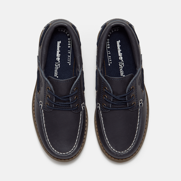 Youth Timberland® Authentic Boat Shoe / Navy Full-Grain