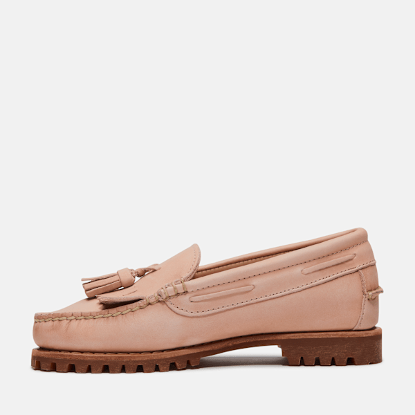Women's Timberland® Authentic Kiltie Loafer / Light Pink Full-Grain