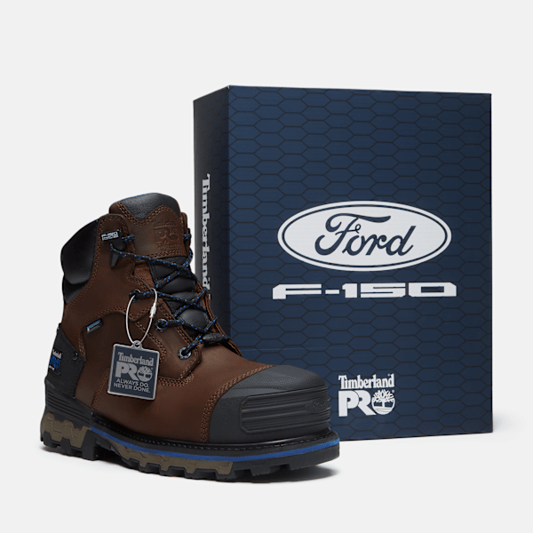 Men's Timberland PRO® x Ford Boondock 6" Waterproof Work Boot / Brown/Blue