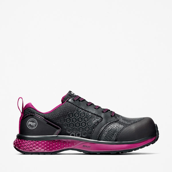 Women's Reaxion Composite Toe Work Sneaker / Black/Purple