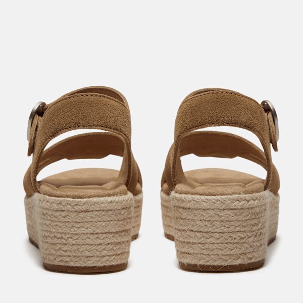 Women's Santorini Sun Backstrap Sandal / Beige Suede