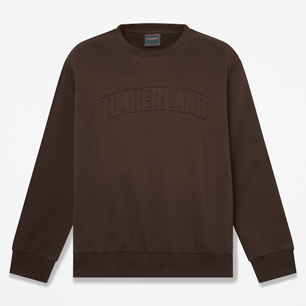 Men's Wareham Logo Patch Crew Sweatshirt / Dark Brown