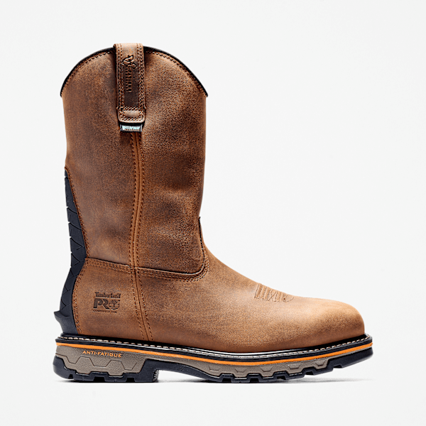 Men's True Grit Pull On Composite Toe Waterproof Work Boot / Earth Brown