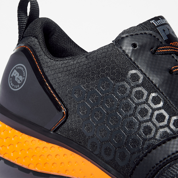 Men's Reaxion Composite Toe Work Sneaker / Black/Orange