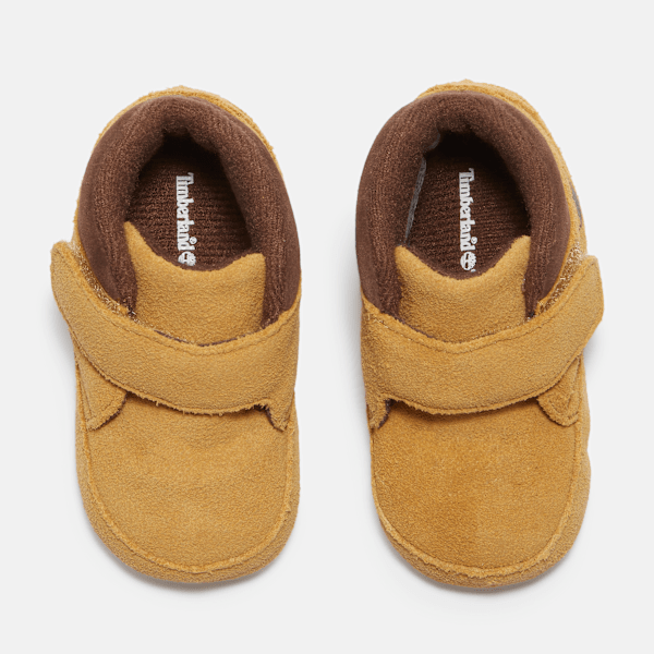 Infant Crib Bootie Mid Hook-and-Loop Boot / Wheat Suede