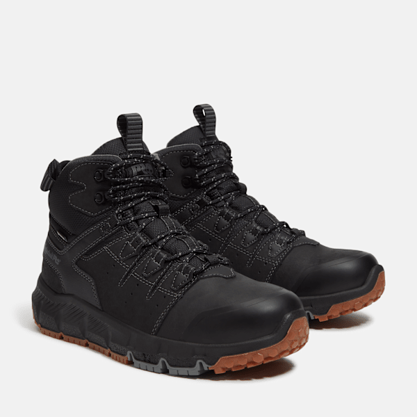 Men's Tempe 6" Soft Toe Waterproof Work Boot / Black Leather