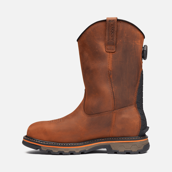 Men’s Timberland PRO® BOA® True Grit Pull-On Work Boot / Medium Brown Full-Grain