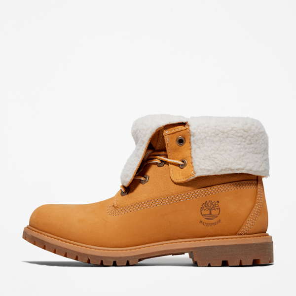 Women's Timberland® Warm-Lined Waterproof Roll-Top Boot / Wheat Nubuck