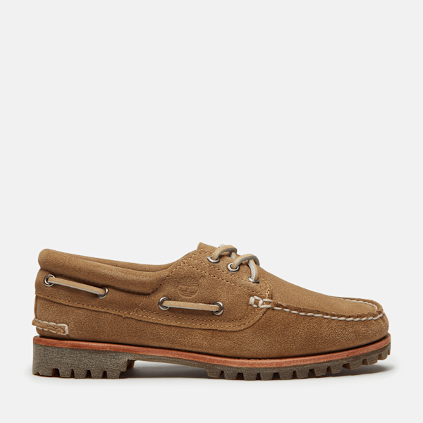 Women's Timberland® Authentic Boat Shoe / Beige Suede