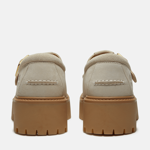 Women's Stone Street Platform Buckle Shoe / Light Beige Suede