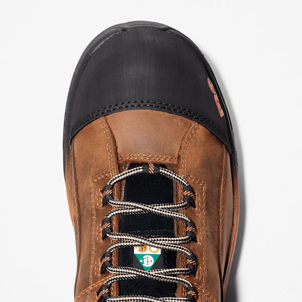 Men's Bosshog 6" Composite Toe Waterproof Work Boot / Brown Leather/Orange