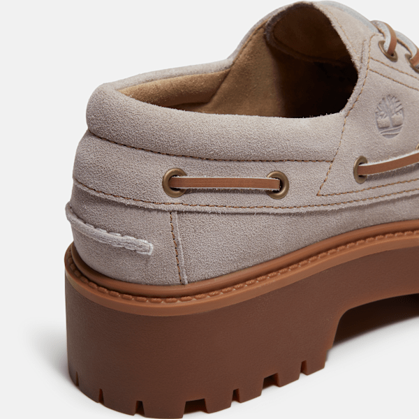 Women's Stone Street Platform Boat Shoe / Light Purple Suede