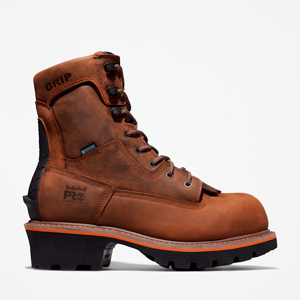 Men's Evergreen Logger Composite Toe Waterproof Work Boot / Brown
