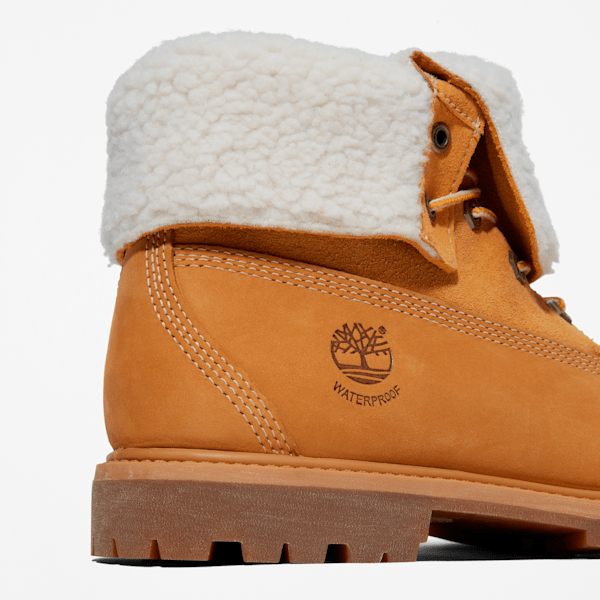 Women's Timberland® Warm-Lined Waterproof Roll-Top Boot / Wheat Nubuck