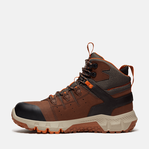 Men's Tempe 6" Alloy Toe Waterproof Work Boot / Medium Brown Leather