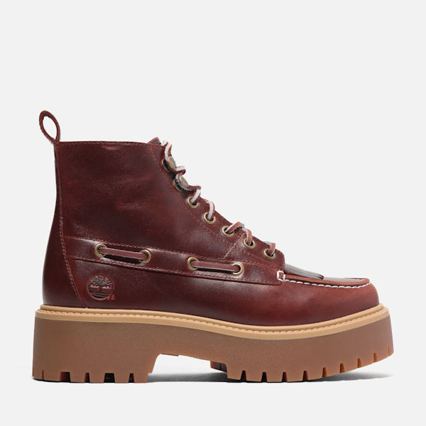 Women’s Stone Street Platform Kiltie Boot / Root Beer Full-Grain