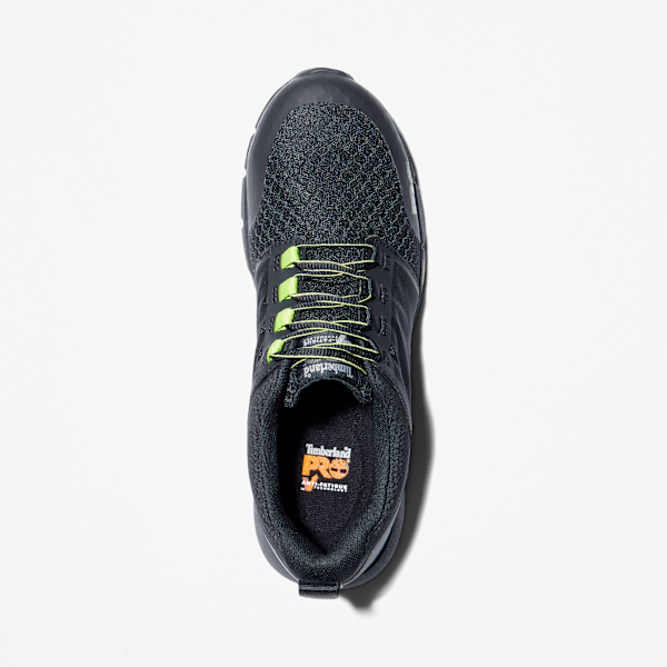 Men's Radius Composite Toe Work Sneaker / Black Hi-Vis