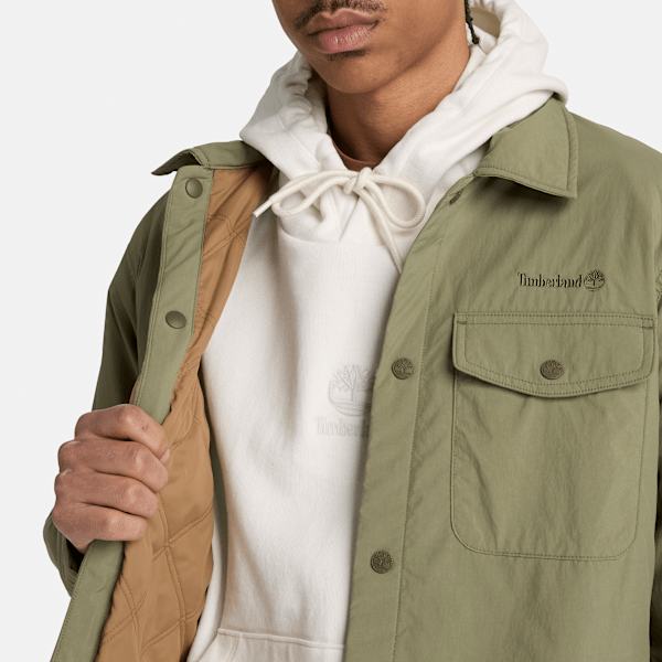 Men's Water Repellent Insulated Shacket / Deep Lichen Green